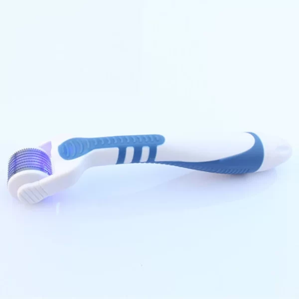 led vibration derma roller 4 in kit blue white handle