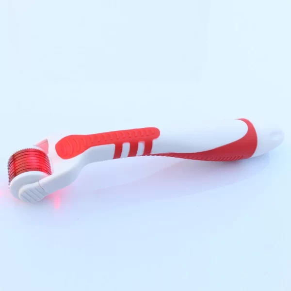 led vibration derma roller 4 in kit red white handle
